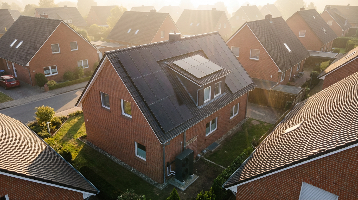 Photovoltaikanlage auf Einfamilienhaus in Peine